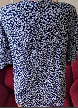 Женская блузка супер-батал, рубашка большой размер, футболка, цветочный принт, рукав 3/4, батал, супер-балал2 фото