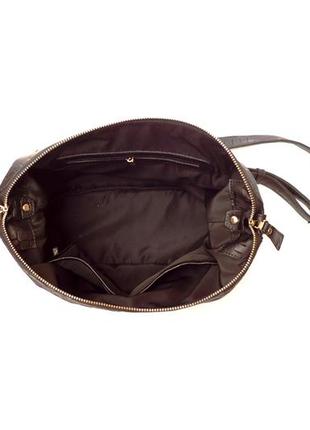 Практичная женская кожаная сумка. мягкая итальянская кожа, тиснение "аллигатор"3 фото