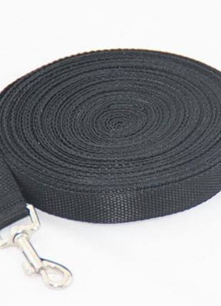 Поводок капроновий ширина 20мм, довжина 2м чорний
