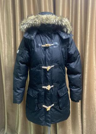 Парка куртка чоловіча moncler чорного кольору розмір xl/l