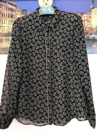 Стильна блуза zara з черепами в стилі mango