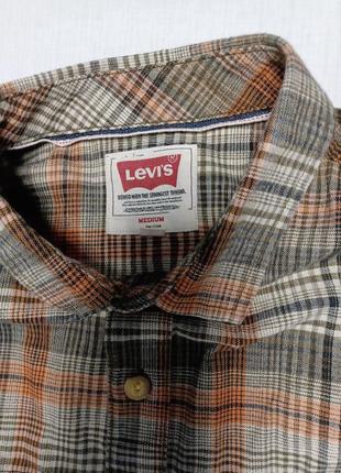 Мужская рубашка в клетку levis3 фото