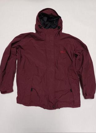 Женская куртка + флипка (подклад) jack wolfskin 3 in 1 осень-зима-весна