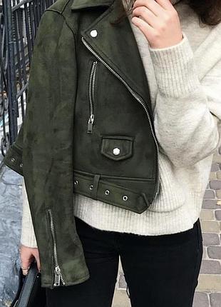 Курта zara из эко-замши