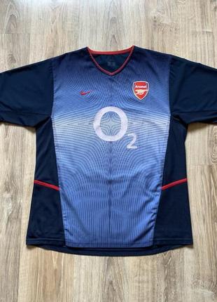 Мужская винтажная коллеционная футбольная форма nike arsenal away shirt 2002