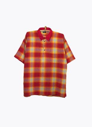 Хлопковая рубашка/тенниска в клетку