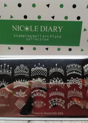 Пластина для стемпінгу стемпінга дизайну нігтів манікюру стемпінг пластини штамп лак холдер стемпинг