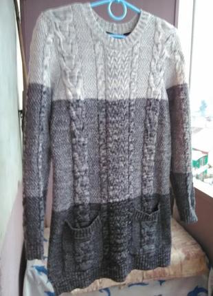 Очманілий подовжений светр з кишенями