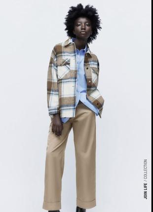 Тепла сорочка жакет zara