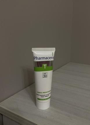 Pharmaceris sebo-moistatic cream spf30, увлажняющий крем для кожи лица после антиакне терапии2 фото