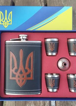 Набор подарочный 6в1 герб украины красный2 фото
