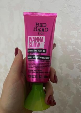 Зволожувальна желеподібна олія для сяйного гладенького волоссяtigi bed head wanna glow hydrating jelly oil1 фото