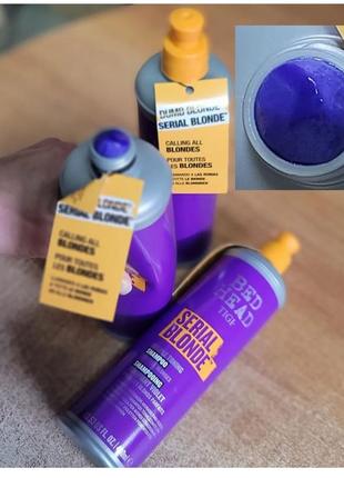 Фиолетовый шампунь для блондинокtiigi bed head serial blonde purple toning shampoo