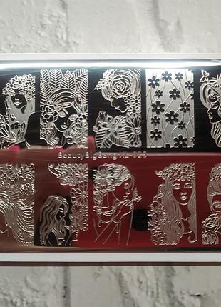 Пластина для стемпінгу стемпінга дизайну нігтів манікюру стемпінг пластини штамп лак холдер стемпинг