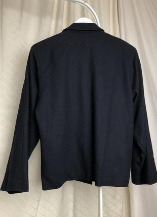 Винтажный двубортный жакет укороченного кроя la finnese de strenesse шерстяной винтаж пиджак оверсайз8 фото