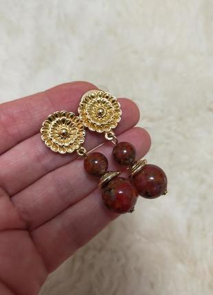 Сережки з камнем 2