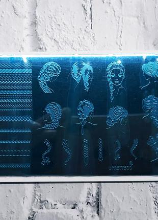 Пластина для стемпінгу стемпінга дизайну нігтів манікюру стемпінг пластини штамп лак холдер стемпинг