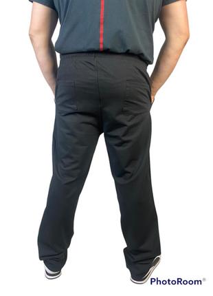 Трикотажні чоловічі спортивні штани великого розміру з накладними карманами3 фото