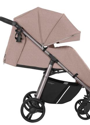 Прогулянкова коляска carrello bravo plus (каррелло браво плюс) crl-8512/1 linen beige (бежевий колір)9 фото