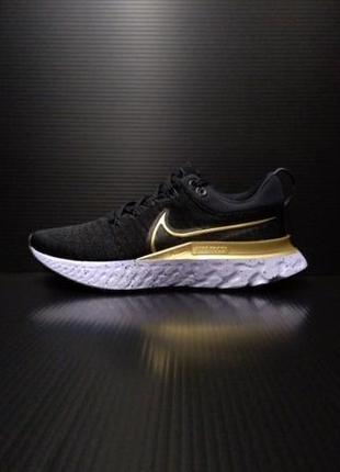 Кроссовки nike react infinity run flyknit 2 black gold оригинал ct2423-0091 фото