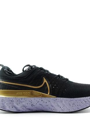 Кроссовки nike react infinity run flyknit 2 black gold оригинал ct2423-0092 фото