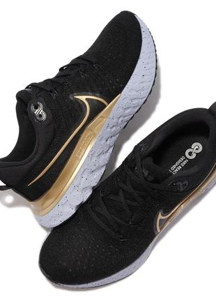 Кроссовки nike react infinity run flyknit 2 black gold оригинал ct2423-0095 фото