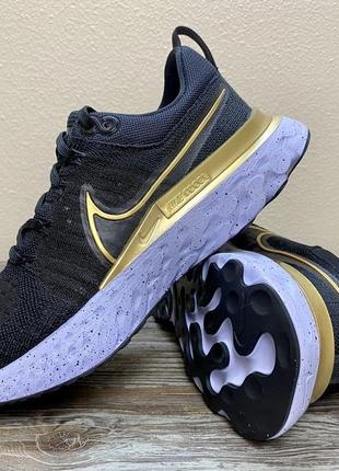 Кроссовки nike react infinity run flyknit 2 black gold оригинал ct2423-0097 фото