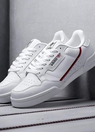 Мужские кроссовки кеды adidas continental 80 white