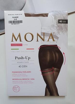 Жіночі коригуючі колготки 40 ден mona push up