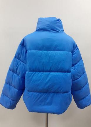 Old nevy теплая дутая куртка, оверсайз, голубая, большие размеры10 фото