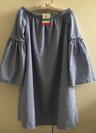 Стильное платье vi&co с красивыми рукавами  р. s , италия