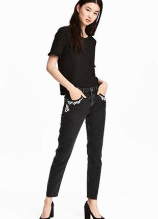 Оригинальные джинсы со стразами от бренда h&m 0579845001 разм. 341 фото
