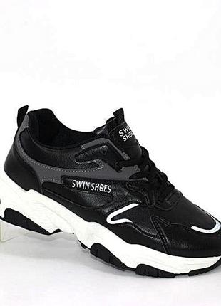 Черно-серые кроссовки на шнурках2 фото