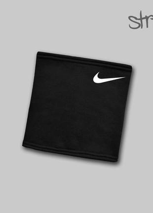 Чоловічий баф зимовий nike (найк) утеплений чорний  ⁇  шарф-баф теплий на флісі