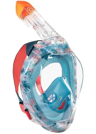 Повнолицьова маска для плавання, пірнання, снорклінгу subea easybreath 500 s/m різнокольорова