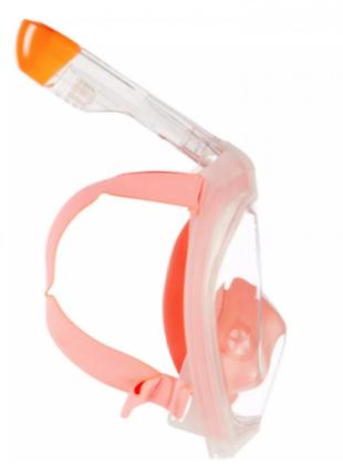 Полнолицевая маска для плавания, ныряния, снорклинга subea easybreath 500 s/m оранжевый3 фото