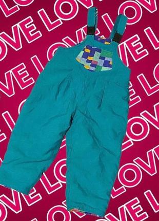 Теплі дитячі штани — комбінезон (код 74)