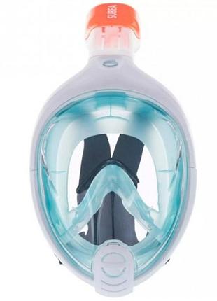 Полнолицевая детская маска subea easybreath xs (от 4 до 10 лет) для плавания, ныряния, снорклинга бирюза
