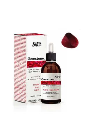 Рідкий прямий пігмент shot gemstone (колір: rubino рубін)