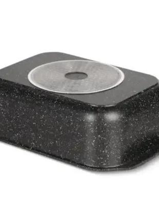 Гусятница из литого алюминия с мраморным покрытием и жаровней 6,5л edenberg eb-4609 гусятница сковорода гриль8 фото