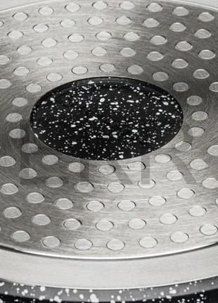 Сковорода гриль із гранітним антипригарним покриттям 24 см edenberg eb-3307 сковорода з товстим дном6 фото