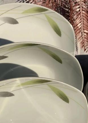 Сервіз столовий фарфоровий 18 предметів edenberg eb-501 набір посуду тарілок квадратних 6 персон7 фото