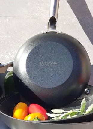 Сковорода чугунная 20см с антипригарным покрытием edenberg eb-3331 сковорода чугуна для индукционной плиты5 фото