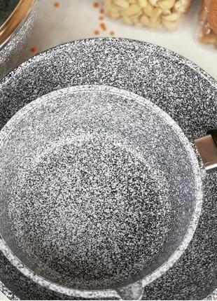 Набір посуду з мармуровим покриттям 14 предметів edenberg eb-80409 фото
