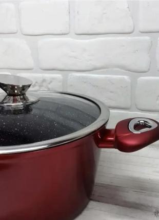 Набор посуды edenberg с мраморным антипригарным покрытием 15 предметов eb-56126 фото