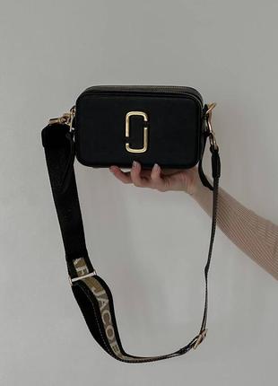 Сумка marc jacobs logo black/gold9 фото