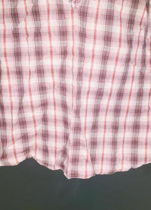 Базовая хлопковая рубашка в клетку. хс-с3 фото