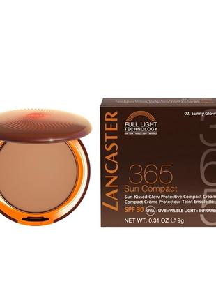 Компактная солнцезащитная крем-пудра lancaster 365 sun face compact spf30 9g - цвет 02 sunny glow