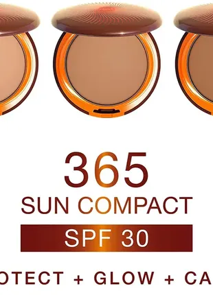 Компактна сонцезахисна крем-пудра lancaster 365 sun face compact spf30 9g — колір 02 sunny glow3 фото