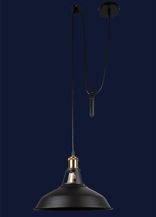 Люстра (подвес) в стиле лофт с гирей 7526857f-1g bk(310)